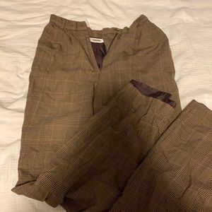 talbots vintage plaid pants